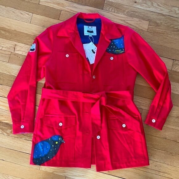 𝅺❤️ NWT Alexander Dets Handmade unique red cotton jacket - S - Picture 1 of 8